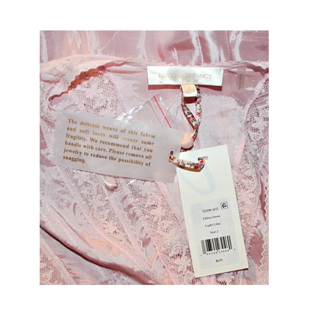 LoveShackFancy Ellitia Victorian Lace Buttoned Maxi Dress in Light Lilac 2  $695 - Picture 15 of 16
